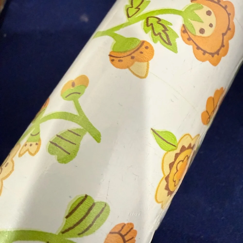 Vintage Floral Yellow Shelf Paper